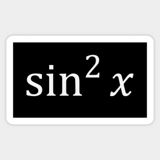 Math Couple Sine Squared (White) Sticker